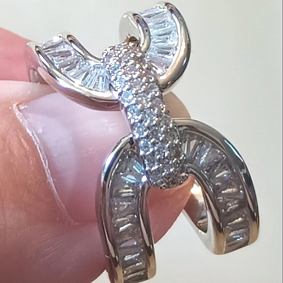 925 Silver Baguette Ring - Picture 6 of 16